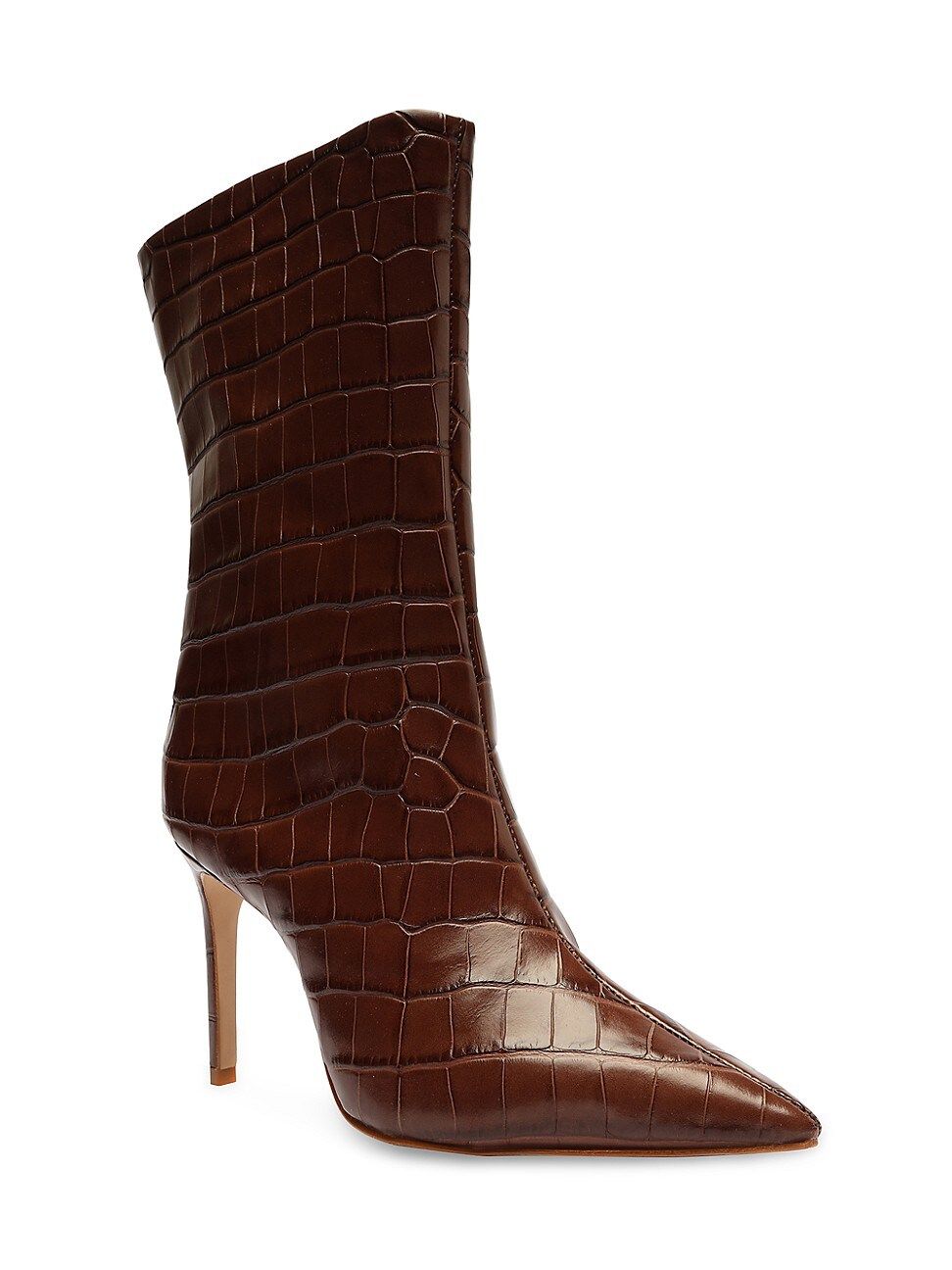 Women's Mary Croc-Embossed Leather Short Boots - New Cognac - Size 7.5 - New Cognac - Size 7.5 | Saks Fifth Avenue