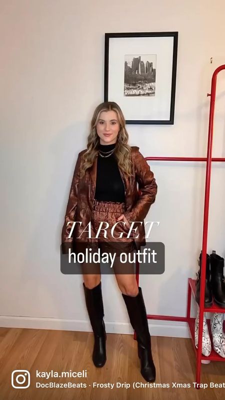 Holiday party outfit inspo ✨ 

- Wearing a small in the first sweater 
- Metallic copper blazer runs a oversized, wearing a XS 
- Black bodysuit rubs TTS, wearing a small
- Metallic copper shorts run TTS wearing a XS 
- Black knee high boots also run TTS! 

Holiday outfit, NYE outfit, holiday party outfit, New Year’s Eve outfit

#LTKHoliday #LTKunder50 #LTKshoecrush