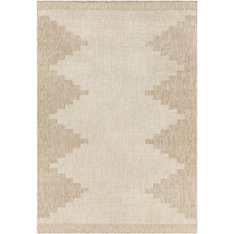 Brennen Mortimer Southwestern Tan Indoor/Outdoor Area Rug | Wayfair North America
