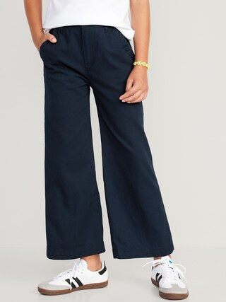 High-Waisted Wide-Leg School Uniform Pants for Girls | Old Navy (US)