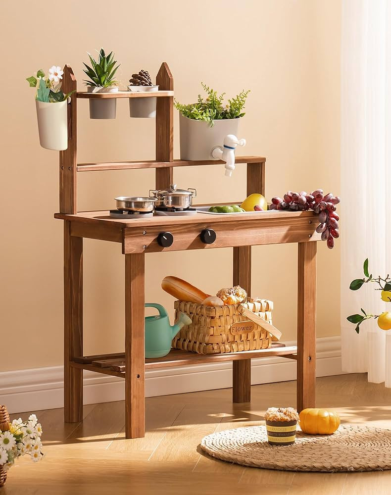 ROBUD Mud Kitchen for Kids Outdoor, Wooden Outdoor Play Kitchen, Kids Mud Kitchen with Removable ... | Amazon (US)