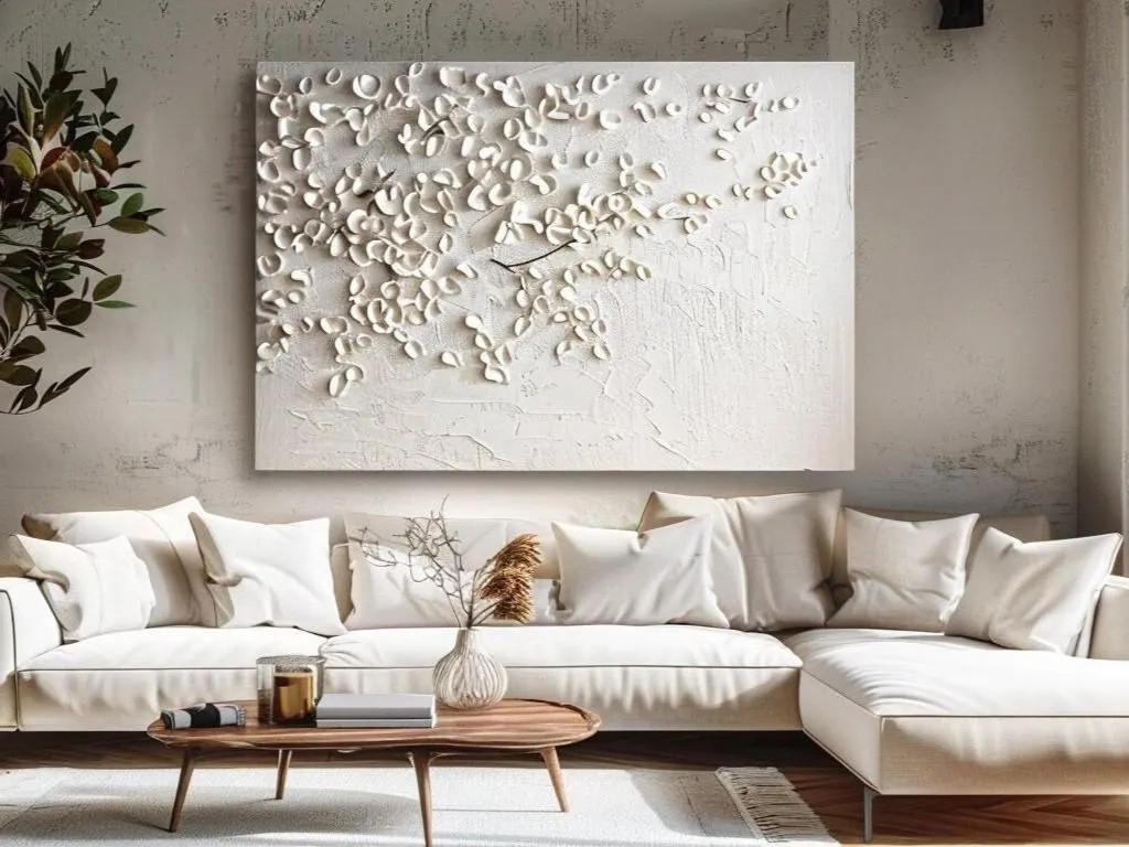 Large White Abstract Painting on Canvas Original Texture Wall Art Large 3D Plaster Wall Art Modern Minimalist Wall Art Custom Gift Painting | Etsy (Global)
