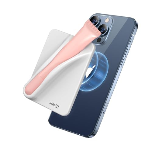 JINSI Magnetic Lip Gloss Holder Phone Case, Secure Silicone Portable Lipstick Lip Balm Holder for Magnetic Phone Case, Compatible for Magnetic iPhone 15/14/13/12 Series, Grey | Amazon (US)