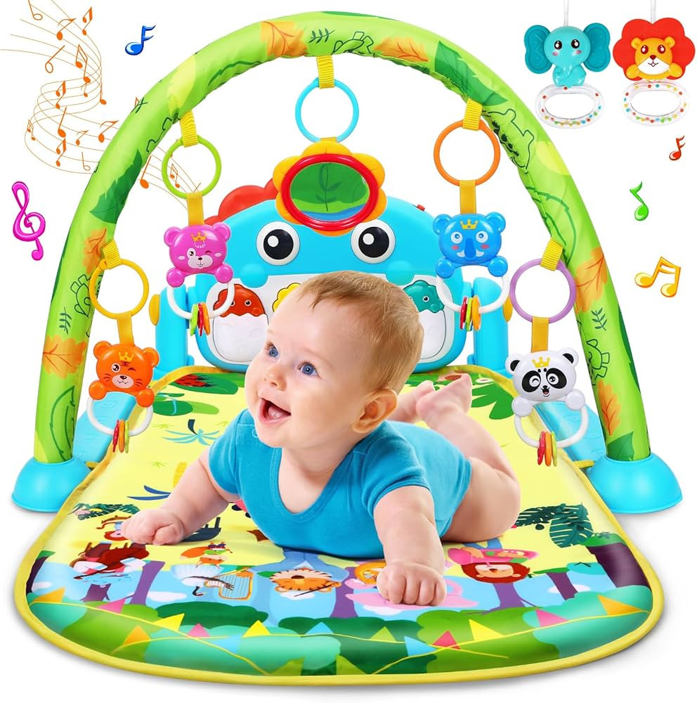 UMIKU Baby Play Mat Baby Toys Tummy Time Mat Activity Center for Newborn Infant Piano Tummy Time ... | Amazon (US)