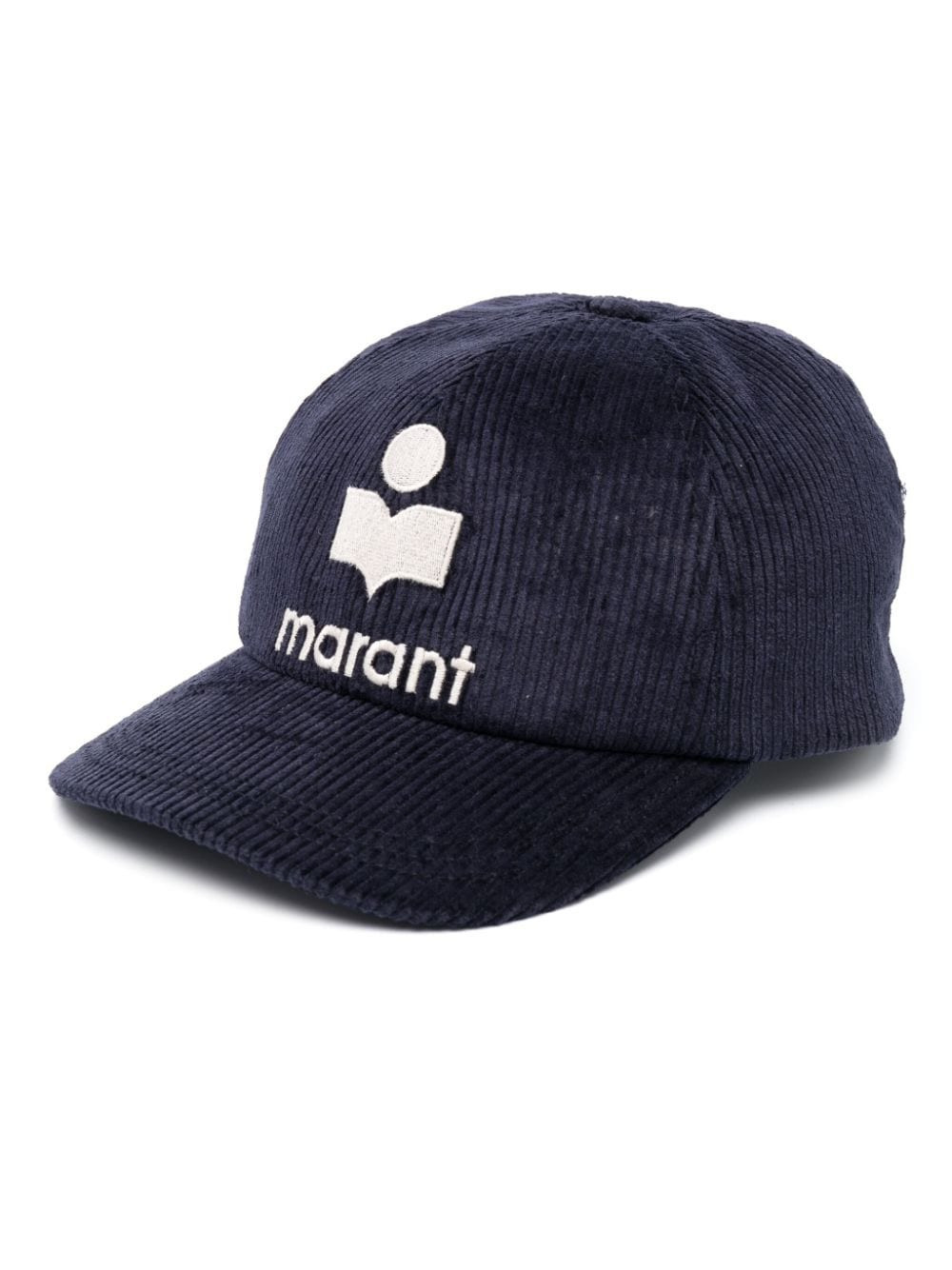 ISABEL MARANT Tyron logo-embroidered corduroy cap - Blue | Farfetch Global