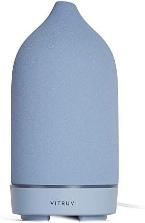 Vitruvi Stone Diffuser, Ceramic Ultrasonic Essential Oil Diffuser for Aromatherapy (Sky) | Amazon (US)