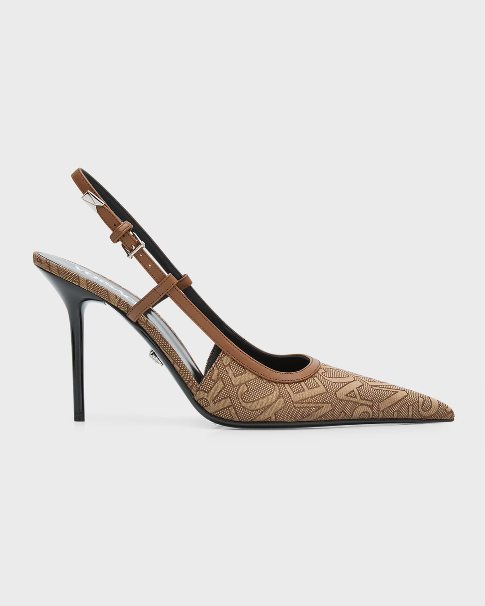 95mm Monogram Canvas Slingback Pumps | Neiman Marcus