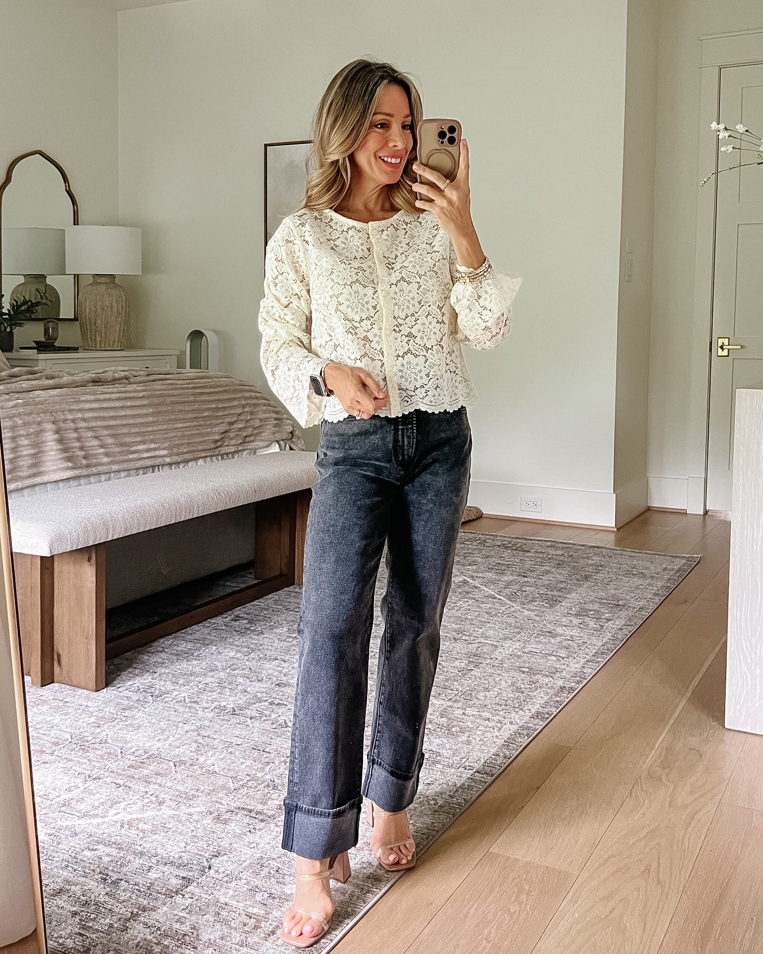 Loft Lacy Floral Top & Jeans 

Top Fit: I’m wearing an XS
Jeans Fit: I’m wearing a 25P

#LTKOver40 #LTKPetite #LTKSeasonal