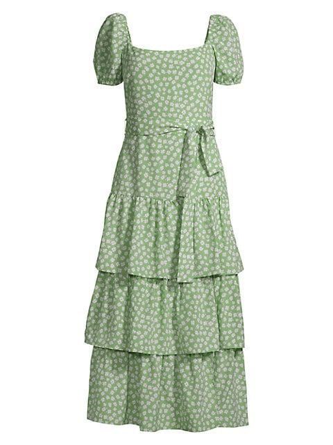 Lottie Floral Printed Midi Dress | Saks Fifth Avenue