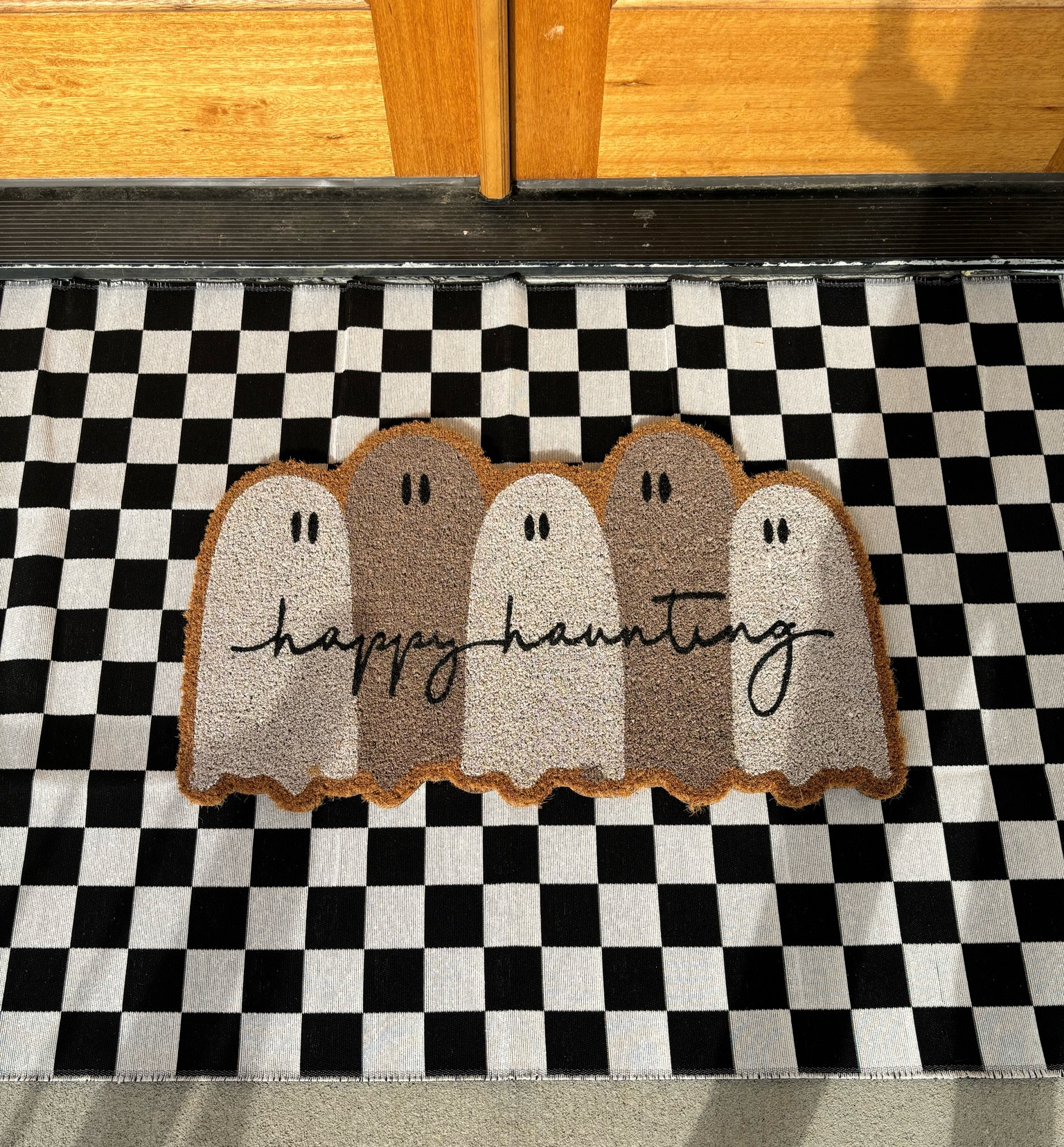 Halloween Doormat | Checkered Rug | Halloween Decor | never too soon! 👻 

#LTKFallSale #LTKSeasonal #LTKHome