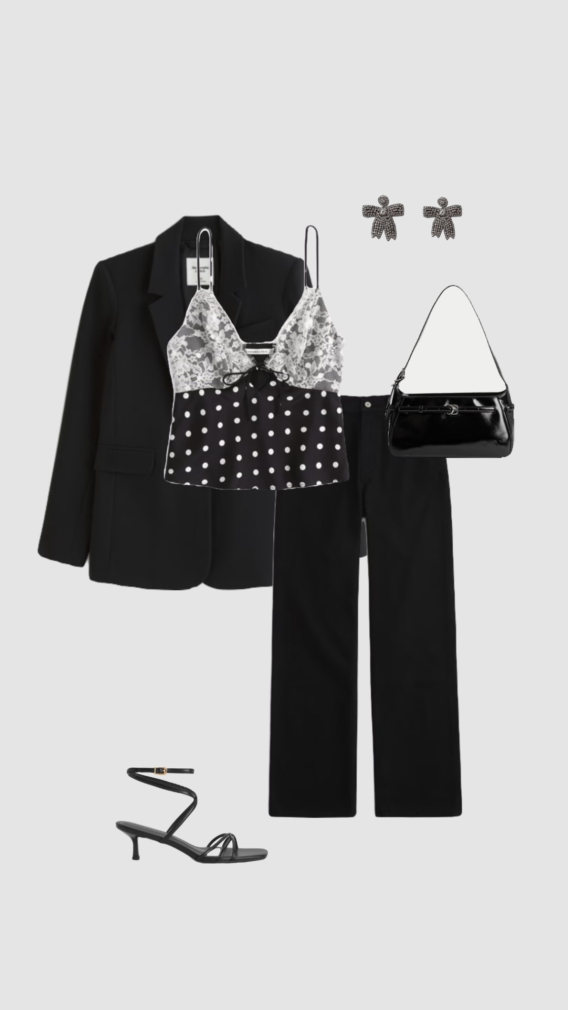 Jeans & a Nice Top Evening Outfit 🤍

• black white monochrome outfits night out satin polka dot top camisole high waisted jeans kitten heels blazer pub uk fashion going out night out winter autumn •



#LTKfestive #LTKCyberWeek #LTKpartywear
