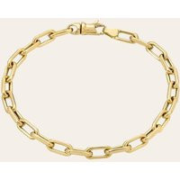 14K Gold Large Open Link Chain Bracelet | Etsy (US)