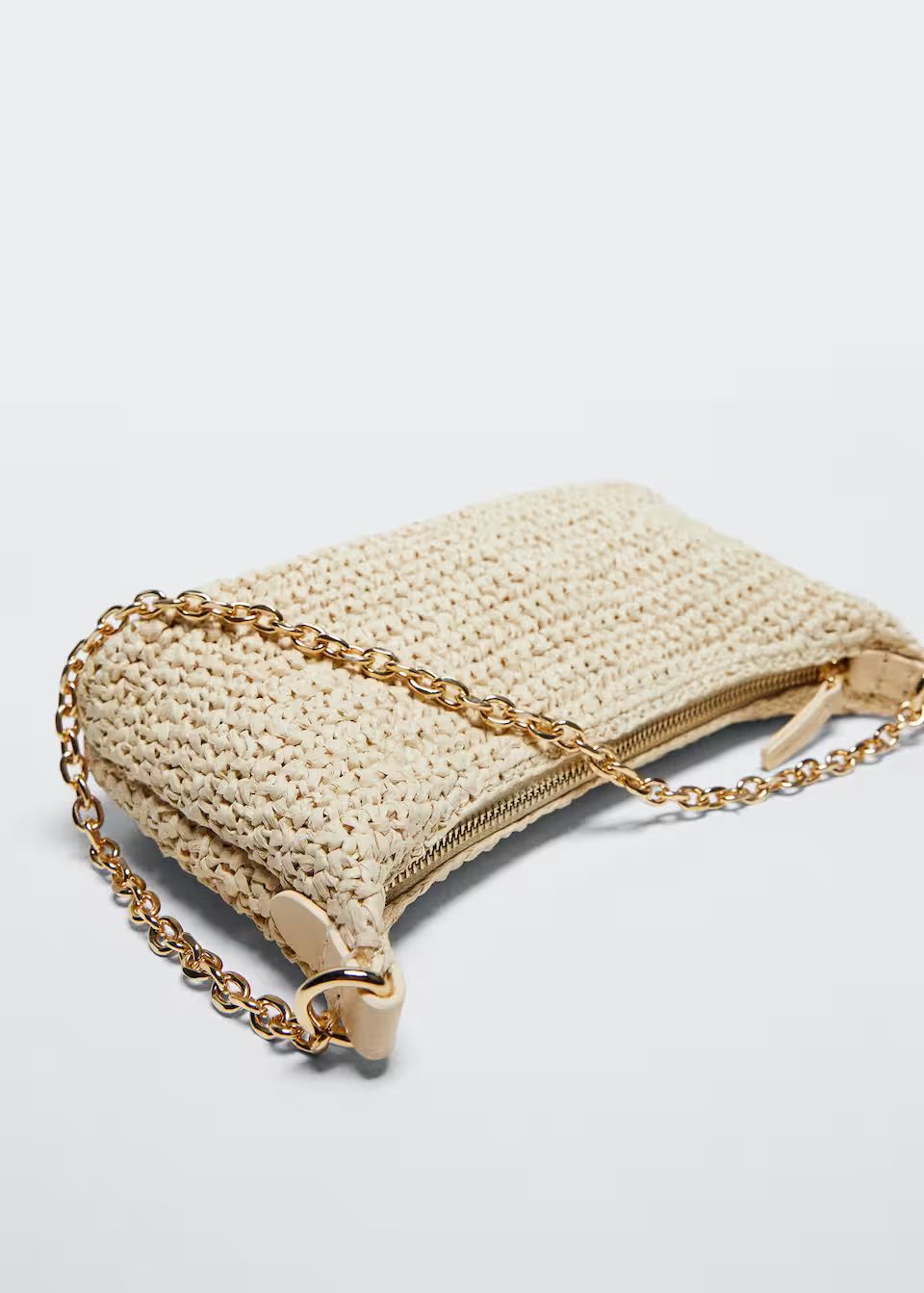 Raffia baguette handbag | MANGO (US)