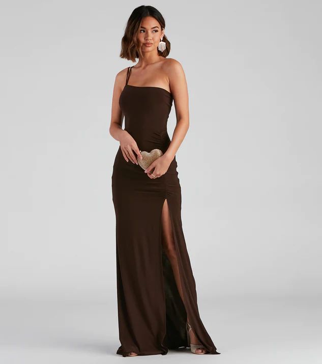 Rya Formal One Shoulder High Slit Dress | Windsor Stores