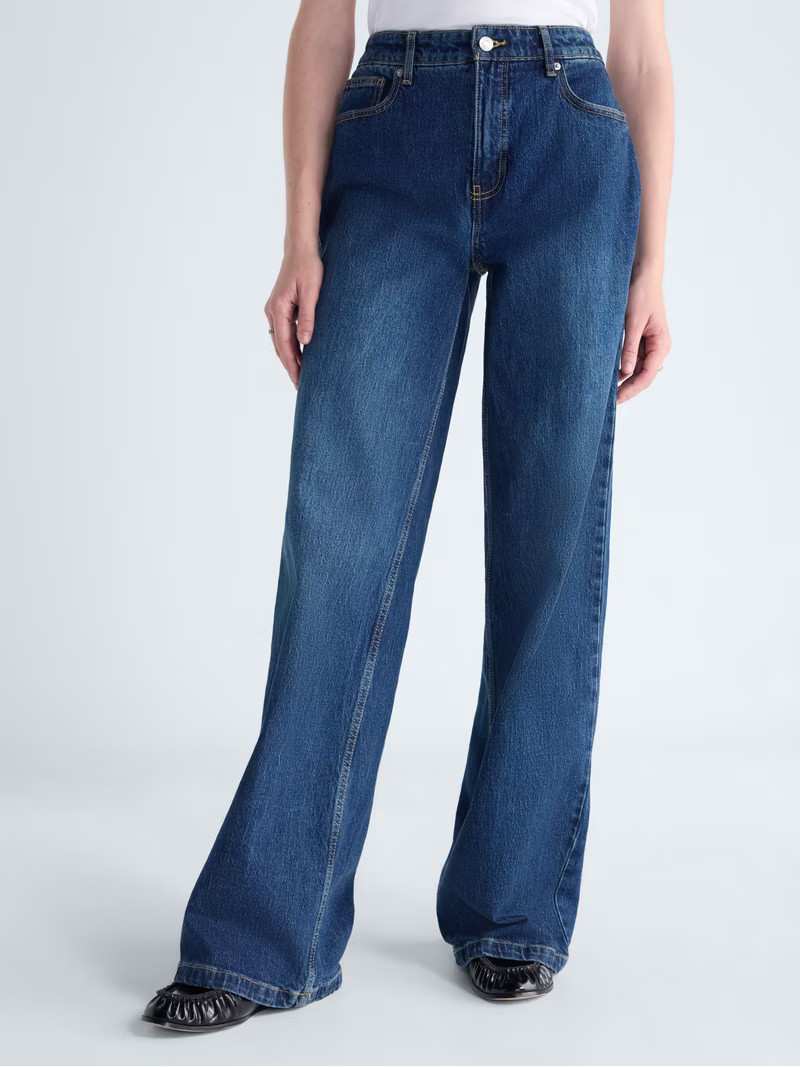 Free Assembly Women's and Women\u2019s Plus High Rise Wide Leg Jeans, 32" Inseam, Sizes 0-28W | Walmart (US)