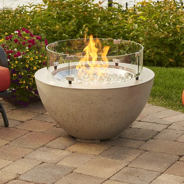 Cove Concrete Propane/Natural Gas Fire Pit | Wayfair North America