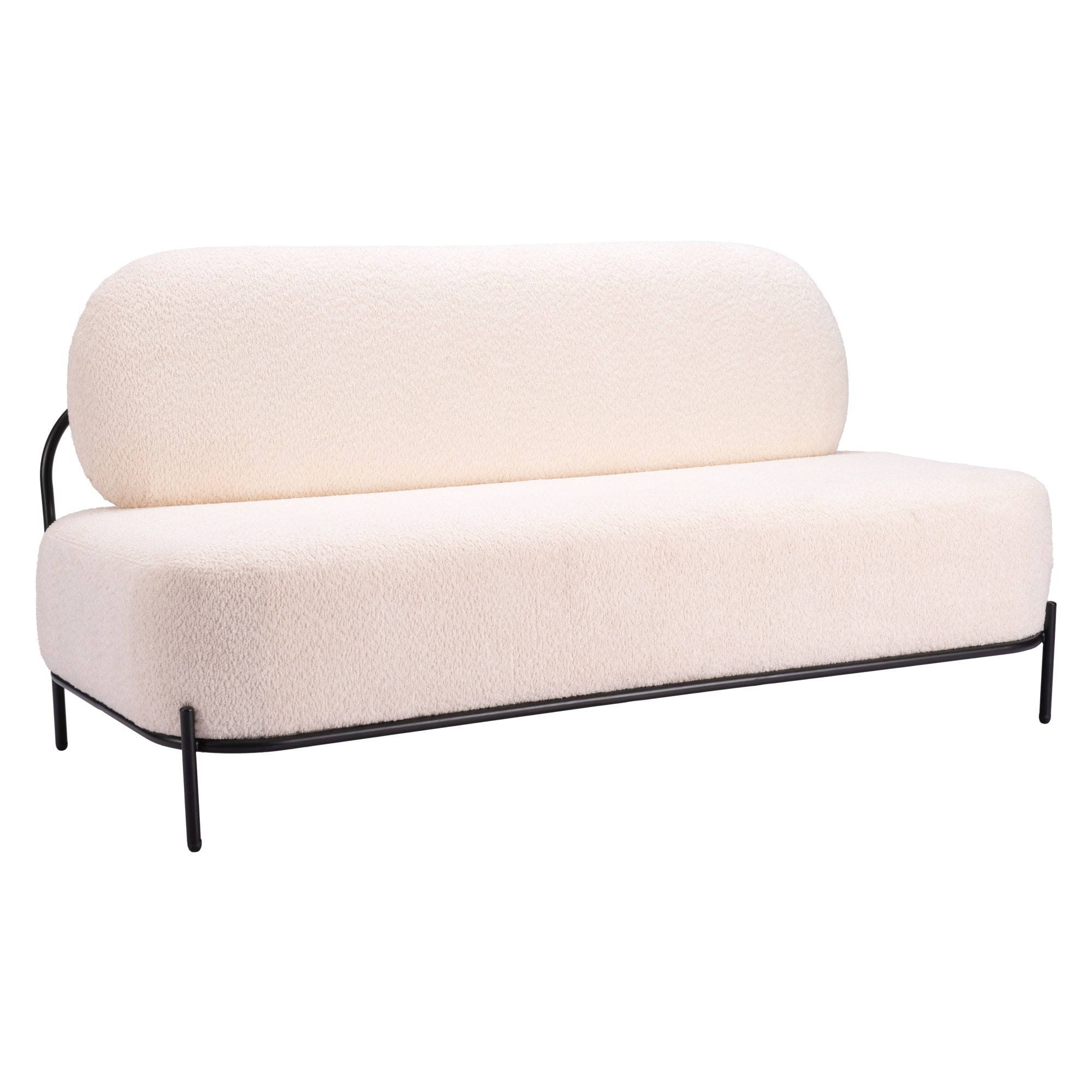 ZUO 63.4-in W Modern Vanilla Sofa in White | 110024 | Lowe's