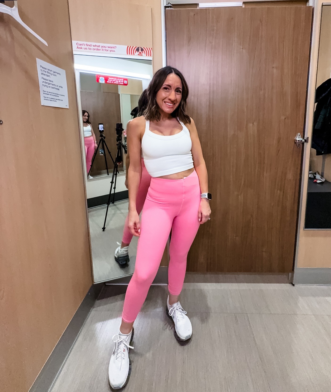 Hi! Here is a cute workout top I found at Target. I love the cut and fit of it. It runs tts. It has a built in bra in it  
Pink workout leggings because I wanted to feel bright. I love the same leggings in black as well. 
Petite workout clothes 
Workout clothes 

#LTKActive #LTKOver40 #LTKPetite