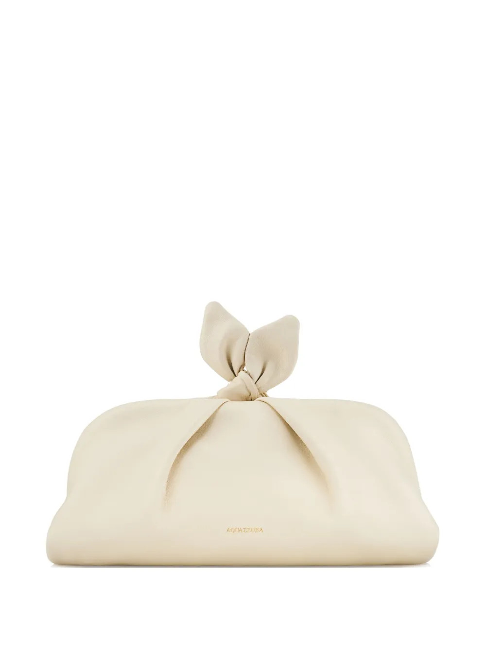 Aquazzura Small Bow Tie Clutch Bag | White | FARFETCH | Farfetch Global