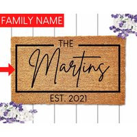 Personalized Doormat With Family Name, Last Name Custom Door Mat, Welcome Housewarming Gift, New Home Realtor | Etsy (US)