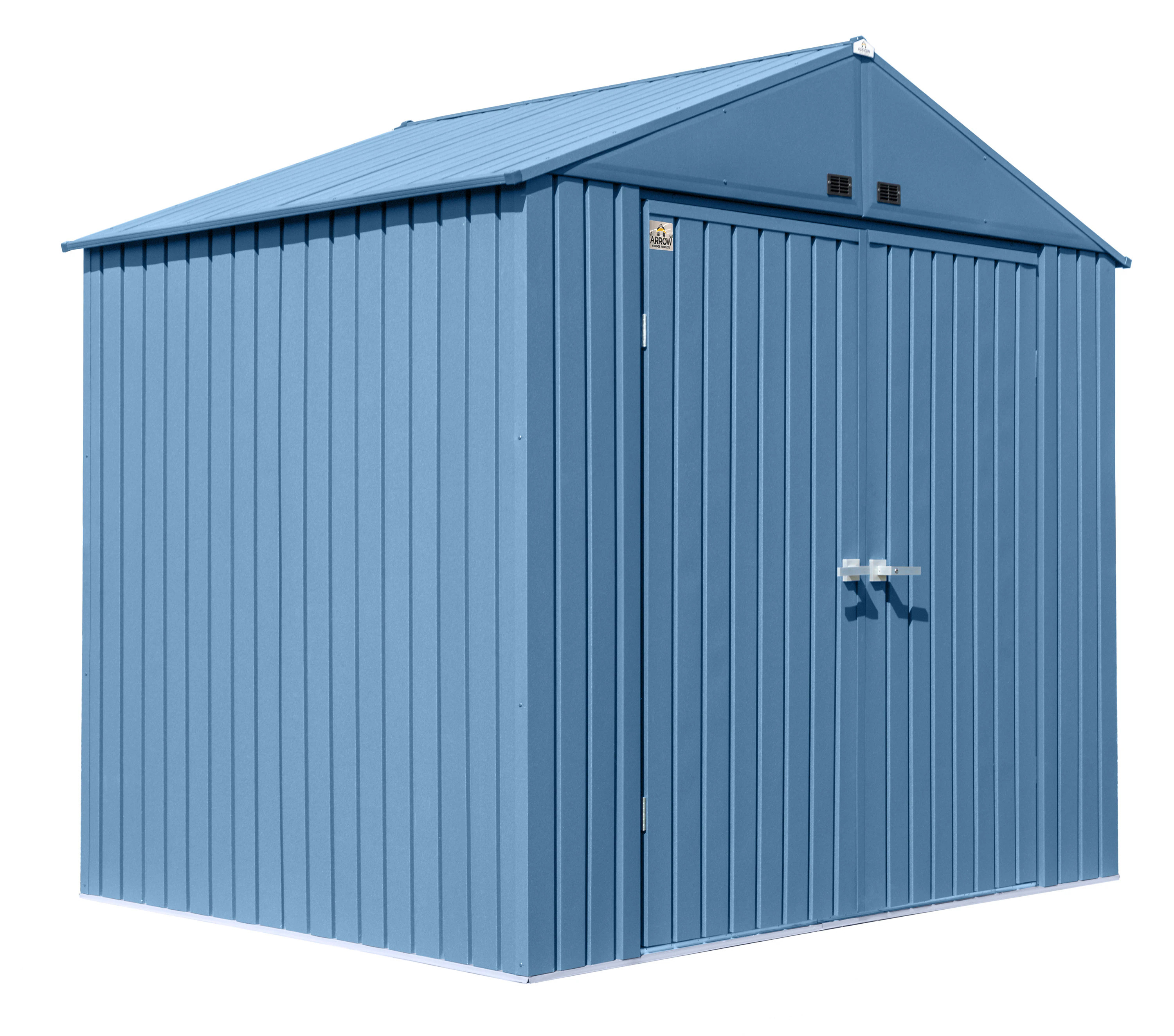 Arrow 8-ft x 6-ft Elite Galvanized steel Metal Storage Shed one_size in Blue | EG86BG | Lowe's