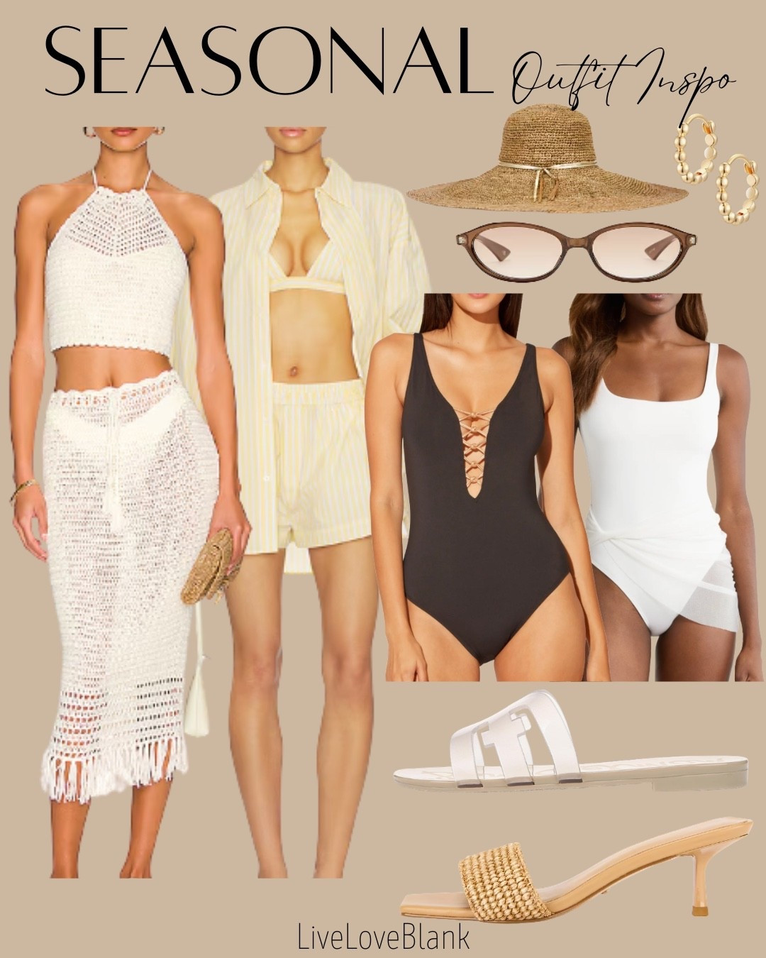 Seasonal outfit inspo
Travel must haves 
Beach day 
Pool day
Swimwear and coverups

#LTKTravel #LTKSwim #LTKSeasonal