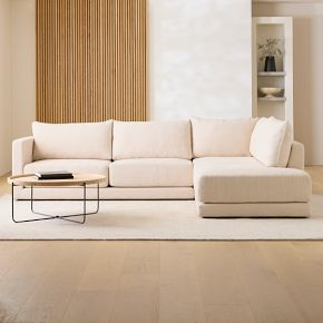 Melbourne 2-Piece Bumper Chaise Sectional (116"–126") | West Elm (US)