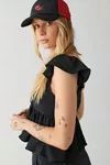 UO Sierra Keyhole Babydoll Blouse | Urban Outfitters (US and RoW)