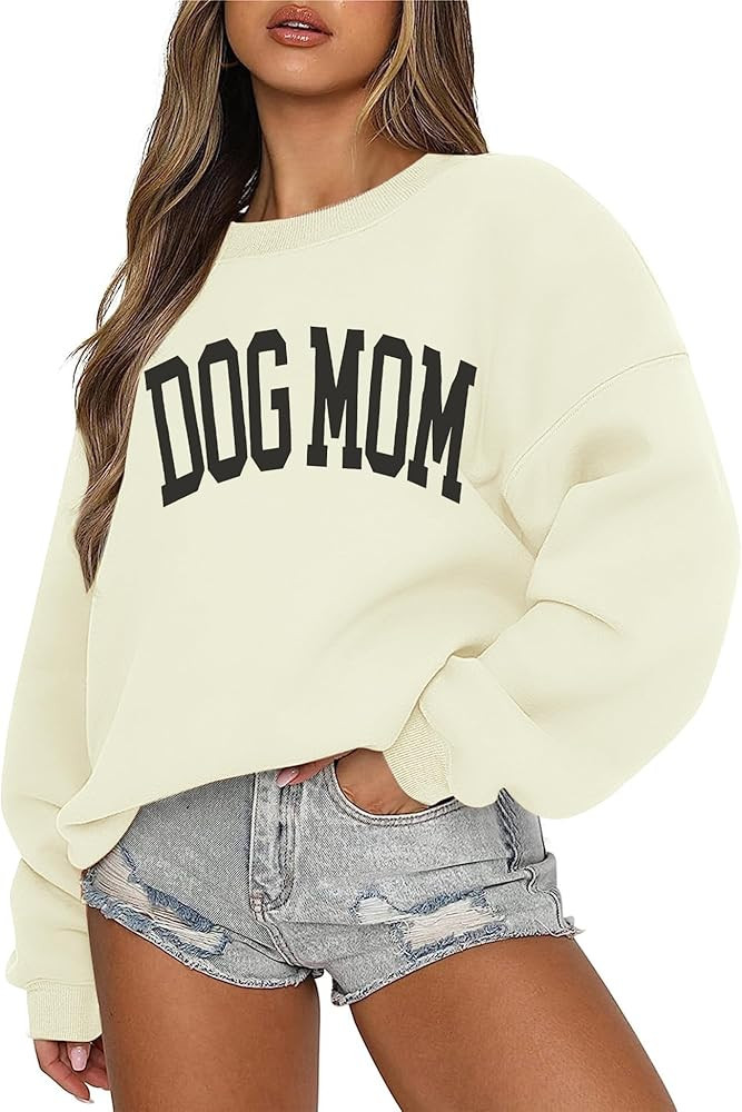 KNEYATTA Dog Mom Sweatshirt Women Dog Lover Sweatshirt Funny Graphic Fall Sweatshirts Mam Pullove... | Amazon (US)