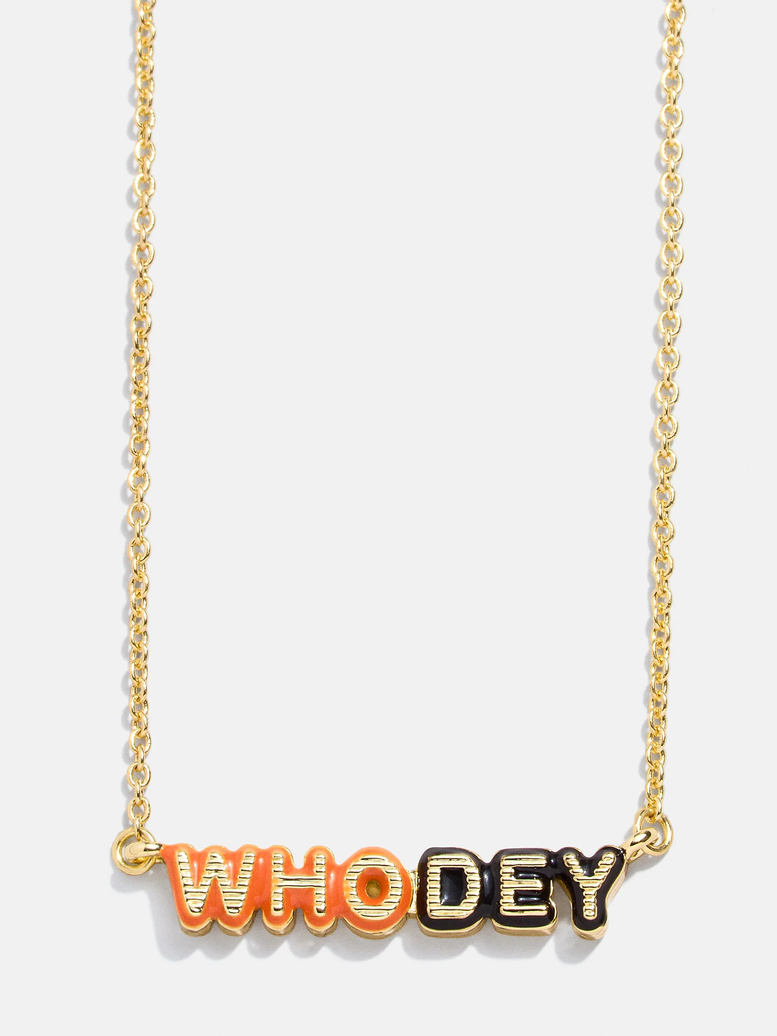 Cincinnati Bengals WEAR Enamel Slogan Necklace - Cincinnati Bengals | BaubleBar (US)