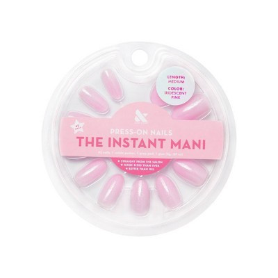 Olive & June Press-On Fake Nails - Iridescent Pink - 42ct | Target