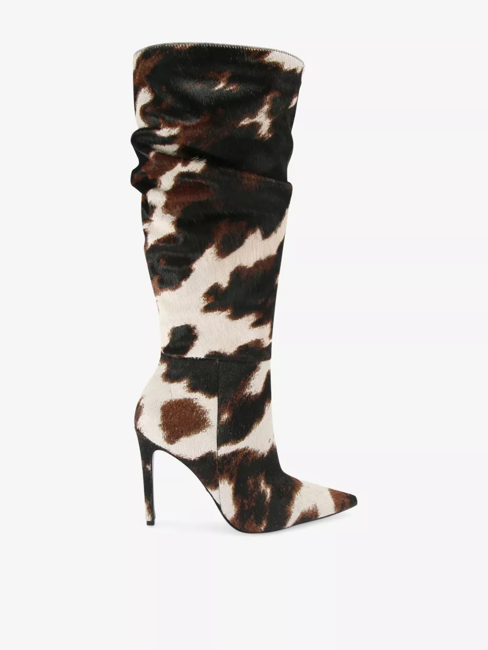 Eterno Printed Faux-Leather Heeled Knee-High Boots | Selfridges