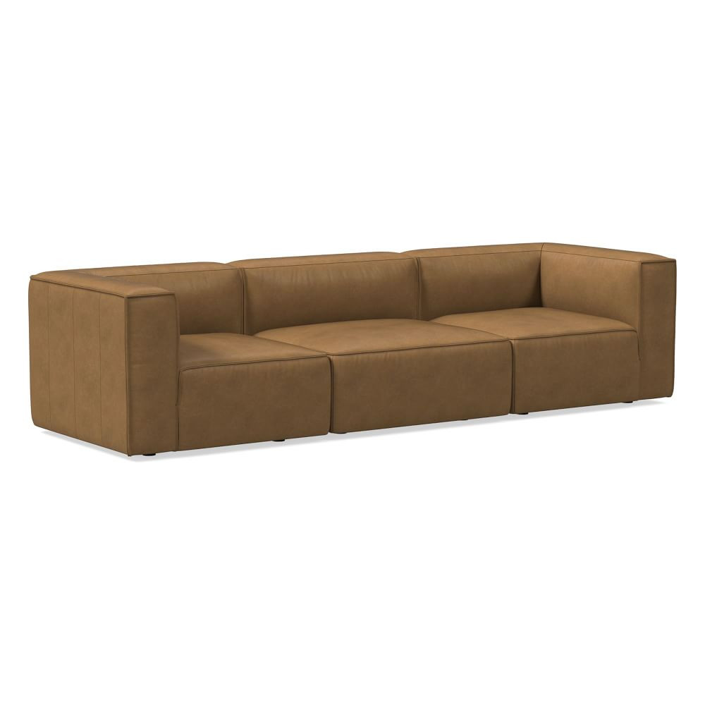 Remi Sectional Set 05: Corner, Armless Single, Corner, Memory Foam, Vegan Leather, Saddle, Concea... | West Elm (US)