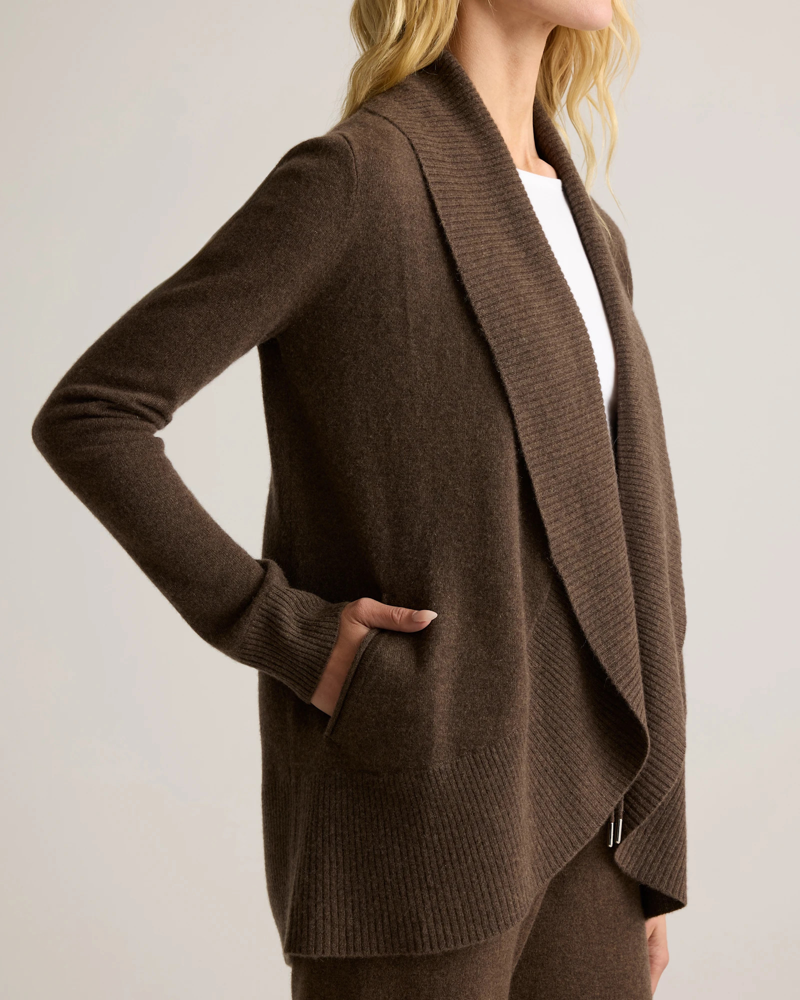 Mongolian Cashmere Open Cardigan Sweater | Quince