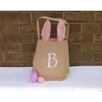 Personalized Easter Bunny Ears Bag Burlap Easter BagMonogrammed Easter Bag | Etsy (US)