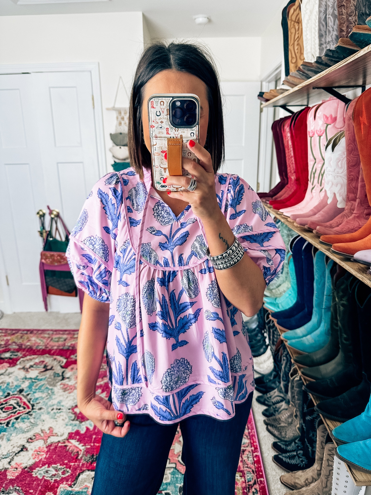 Summer blouse from Amazon in a medium