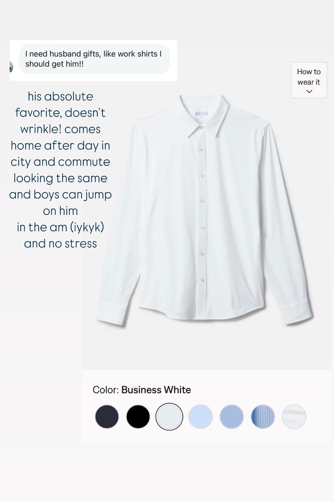 Men’s dress shirt that doesn’t wrinkle. Pants are also his go-to and he takes the classic fit. 

Gift guide, husband, boyfriend

#LTKMens #LTKSaleAlert #LTKGiftGuide