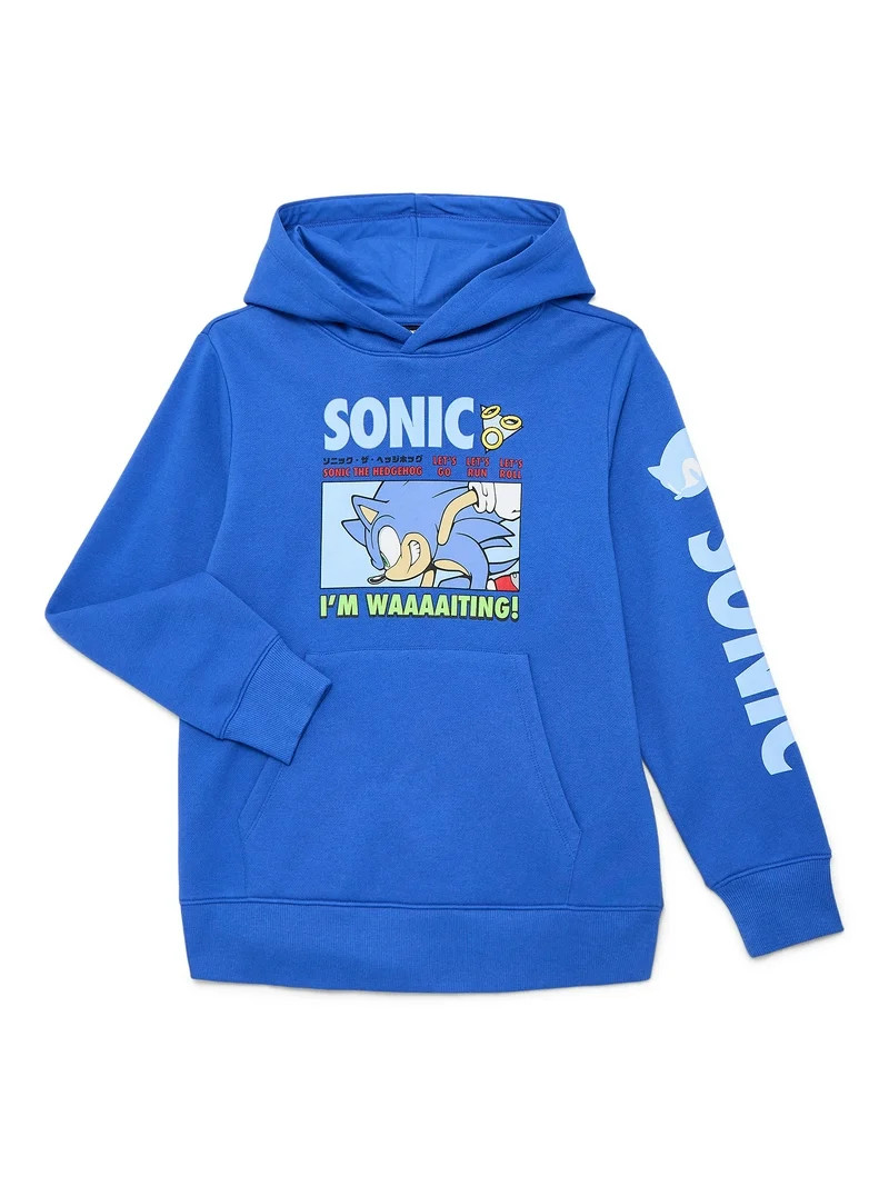 Sonic the Hedgehog, Boys' & Big Boys' Graphic Hoodie, Sizes 4-18 | Walmart (US)
