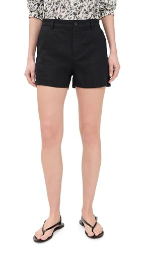 Madewell Womens The Zoe Short in 100% Linen Jet Black 00 | Amazon (US)
