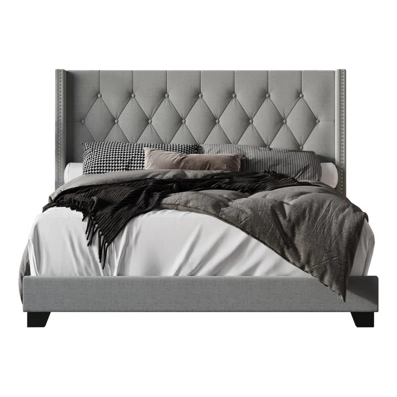Aadvik Tufted Upholstered Low Profile Standard Bed | Wayfair North America