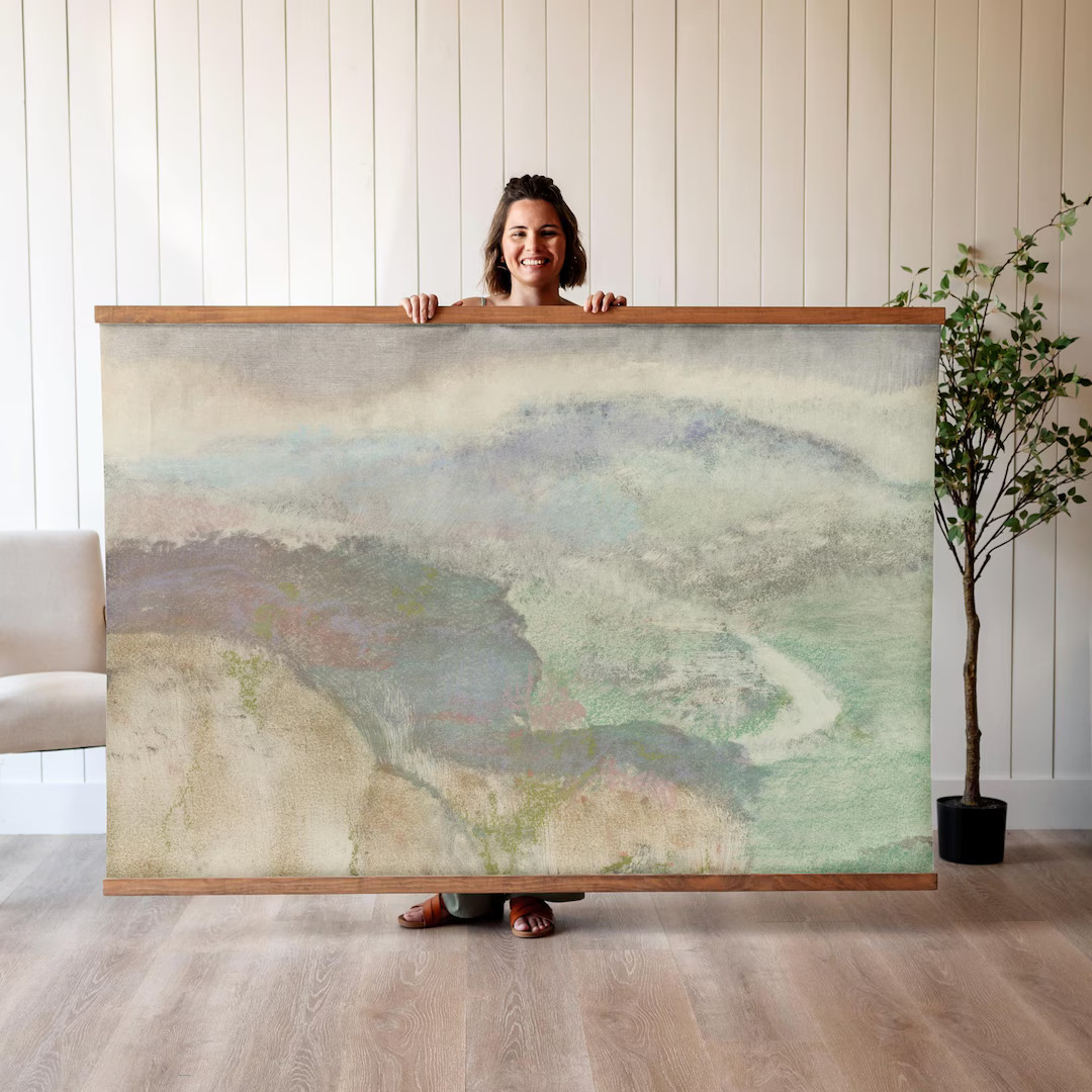 Extra Large Wall Art | Tapestry Wall Hanging | Mountain Art | Abstract Art | Oil Painting Print |... | Etsy (US)