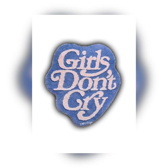 Custom Girls Don’t Cry Tuffed Rug | Girls Room | Girly Rug | PINK | HandMade |Wall Art | Decor | Etsy (US)