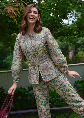 Vivian Jacket Rose Tapestry Jacquard | Abbey Glass
