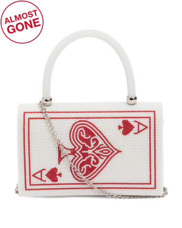 Beaded Ace Of Hearts Satchel | TJ Maxx