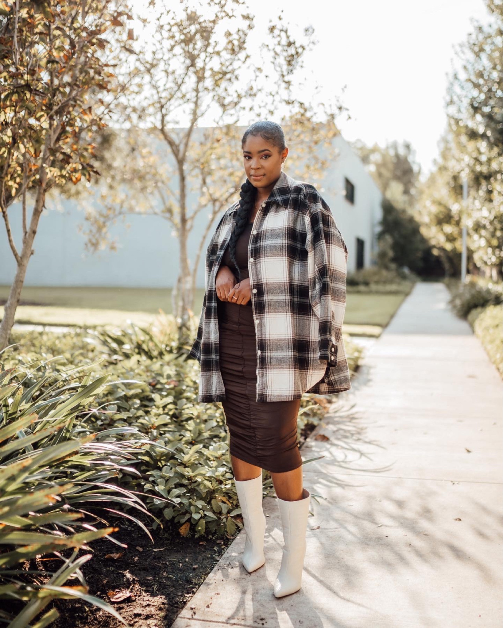 You can’t go wrong with a midaxi dress for the fall season! | fall fashion, midi dress, maxi dress, bone boots, oversized shirt jacket

#LTKunder50 #LTKstyletip #LTKSeasonal