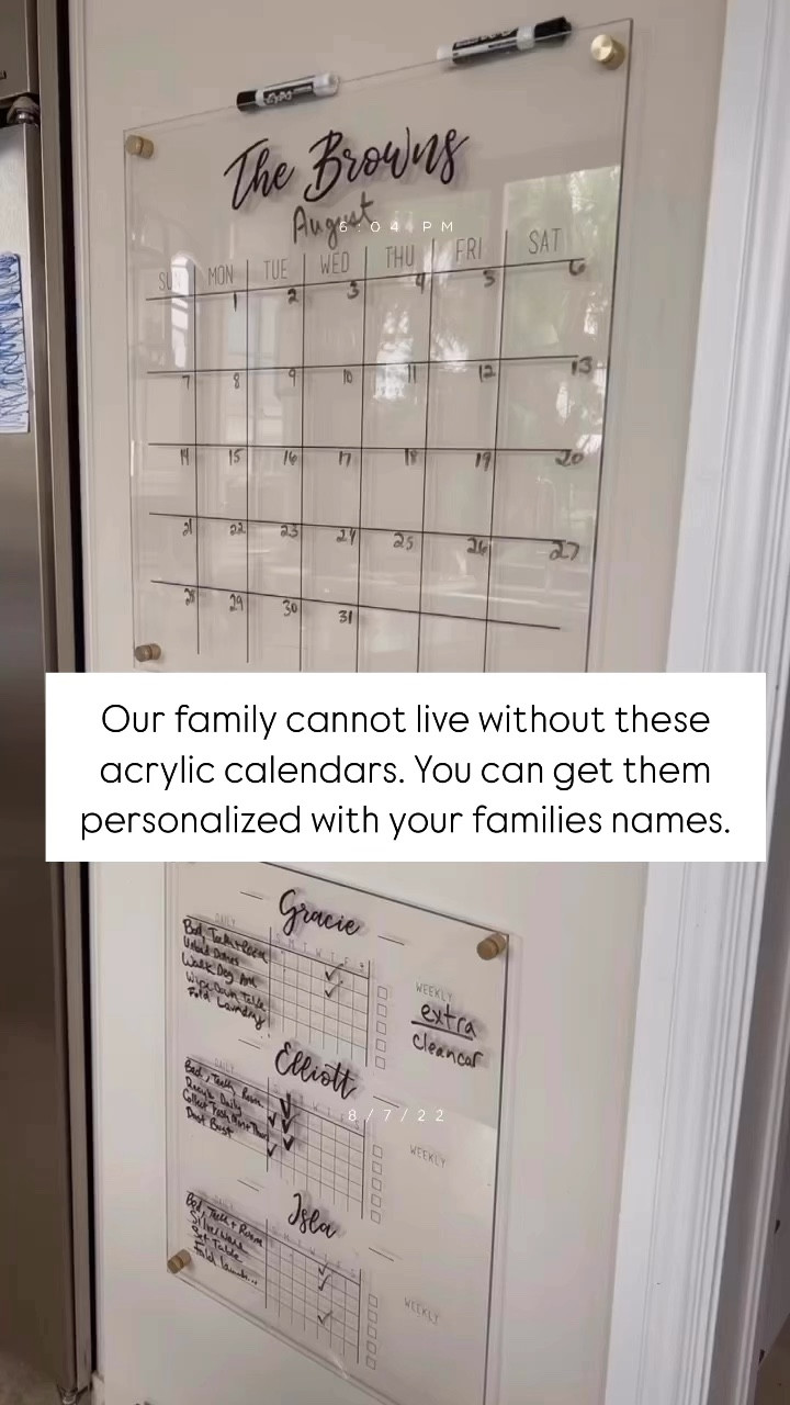 These acrylic calendars. Keep us organized with all the kids, activities and appointments perfect for back to school.

#LTKHome #LTKOver40 #LTKBacktoSchool