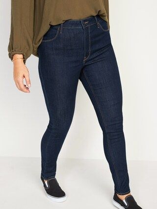 High-Waisted Dark-Wash Super Skinny Jeans for Women | Old Navy (US)