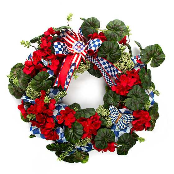 MacKenzie-Childs | Geranium Wreath | MacKenzie-Childs