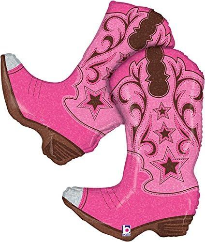 1 x Pink Dancing Boots Holographic Shape 36"/91 cm | Amazon (US)