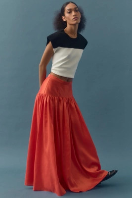 Hutch Drop-Waist Maxi Skirt | Anthropologie (US)